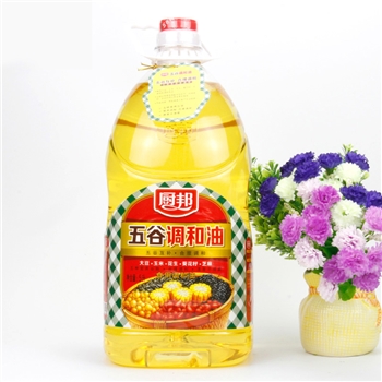 廚邦五谷調(diào)和油5L精選粗糧谷物食用油榨油香五谷油炸雞翅油