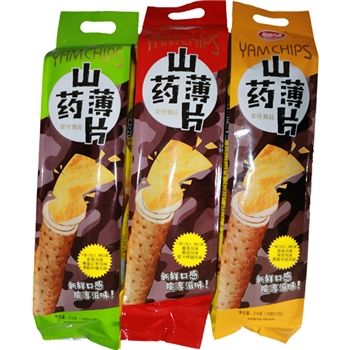 山藥脆片薯片品味方圓山藥薄片216g休閑零食網(wǎng)紅零食膨化食品